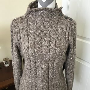 Brown Marled turtleneck sweater